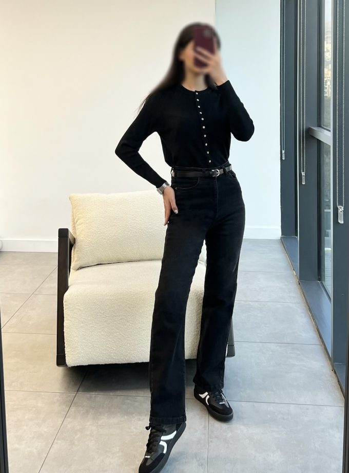 شلوار جین راسته مشکی