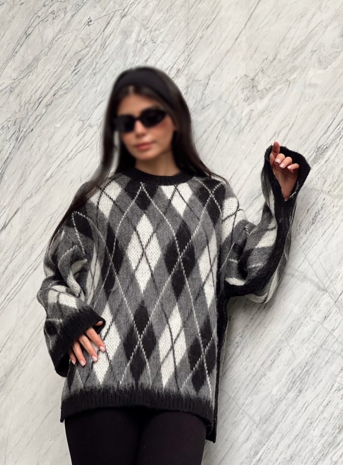 بافت اسکاچی_سفيد مشكي